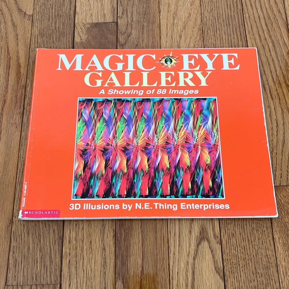 Vintage Scholastic Magic Eye Gallery Book 3D Illusions N.E. Thing Enterprises